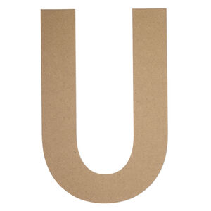 Supply 1pkg1, medium-density fiberboard, tan, 12 x 7-1/2 inch "U."