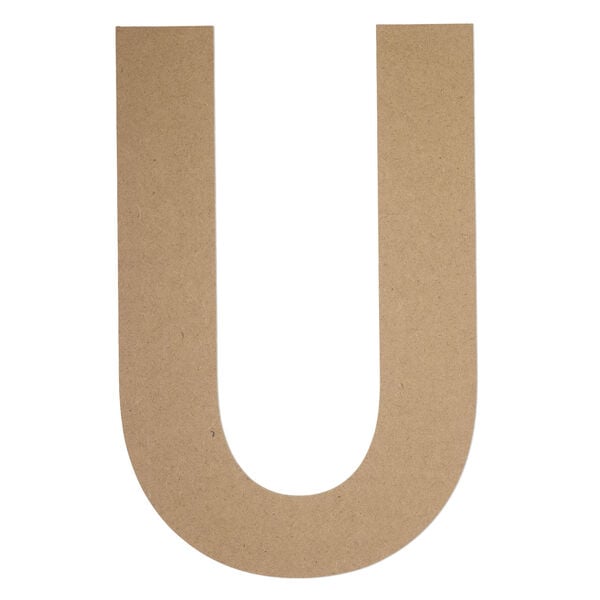 Supply 1pkg1, medium-density fiberboard, tan, 12 x 7-1/2 inch "U." image number 0