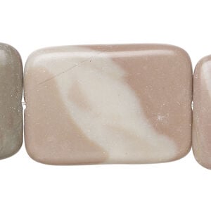 Brown-cream marble 1pkg1, carved flat rectangle bead natural, 15 inch 34x25mm-36x26mm