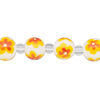 Bead, glass 1pkg8, multicolored, 10mm hand-painted round. image number 0