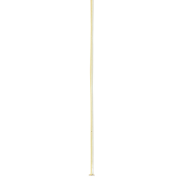 Head pin, gold-plated brass, 2 inches, 24 gauge. Sold per pkg of 100. image number 0