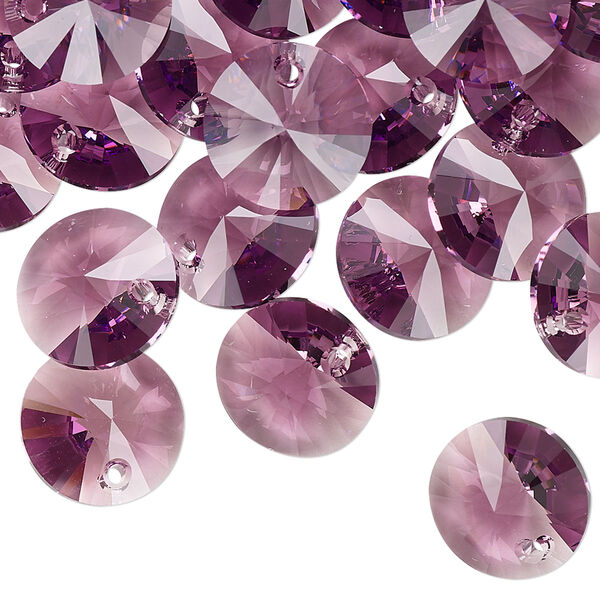 Drop 144pk iris, Swarovski® 12mm pendant mini disk 6428 image number 1