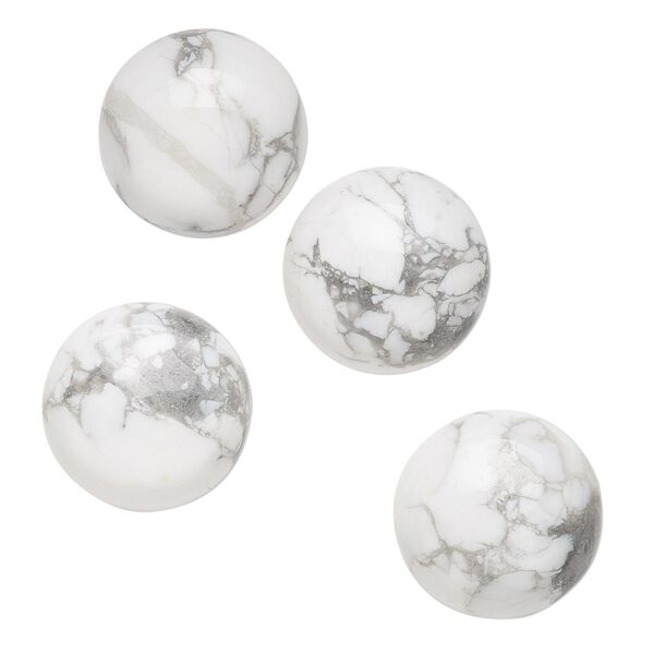 Howlite 1pkg4, calibrated round cab natural 16mm image number 0