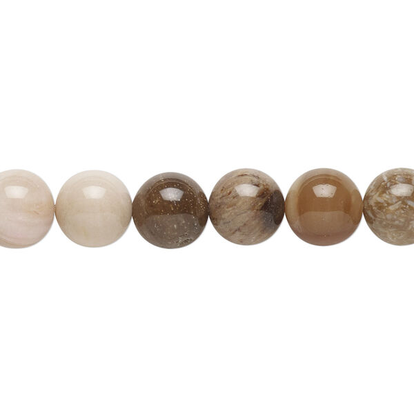 Wooden agate 1pkg1, round bead natural B grade, 15.5-16 inch 8mm image number 0
