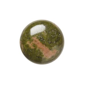 Unakite 1pkg2, calibrated round cab natural 20mm