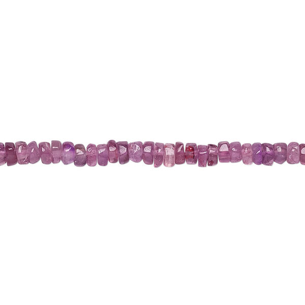 Pink tourmaline 1pkg1, hand-cut rondelle bead natural 8 inch 3x1mm-4x2mm image number 0