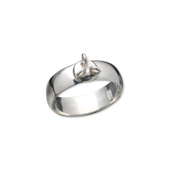 Ring, Hill Tribes, sterling silver, 7mm smooth band with 3 loops, size 6 to 7-1/2. Sold individually. image number 0