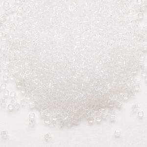 Seed bead, Delica®, glass, pkg/250g, #11 round, transparent crystal clear (DB-0141).