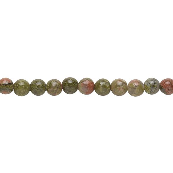 Unakite 1pkg1, round bead natural 15.5-16 inch 4mm image number 0
