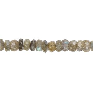 Labradorite 1pkg1, hand-cut faceted rondelle bead natural 8 inch 5x2mm-7x5mm
