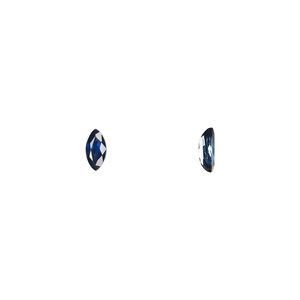 Blue sapphire 1pkg1, hand-cut faceted marquise gem 6x3mm