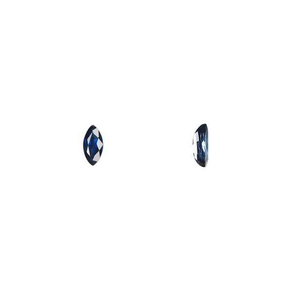 Blue sapphire 1pkg1, hand-cut faceted marquise gem 6x3mm image number 0
