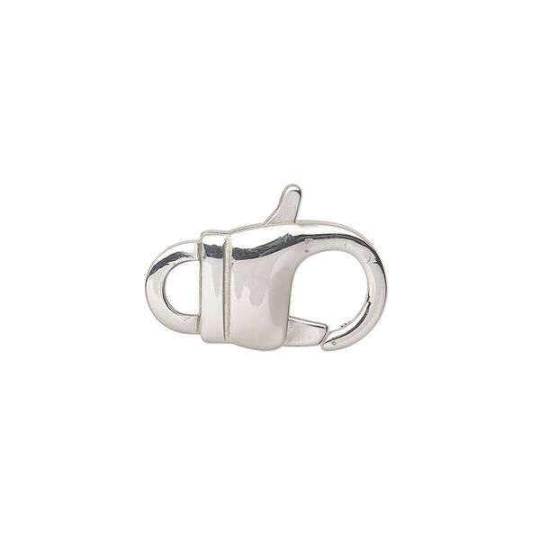 Clasp, lobster claw, stainless steel, 16x11mm. Sold individually. image number 0