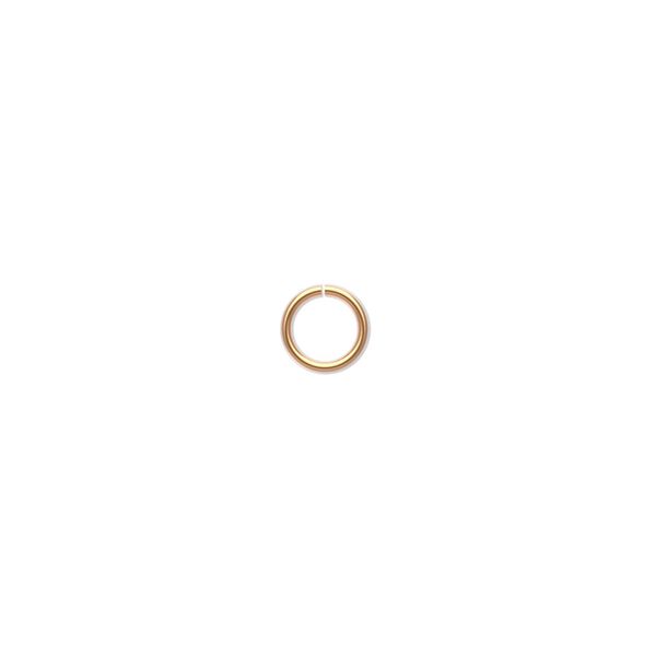 Jump ring, gold-plated brass, 6mm round, 4.4mm inside diameter, 20 gauge. Sold per pkg of 1,000. image number 0