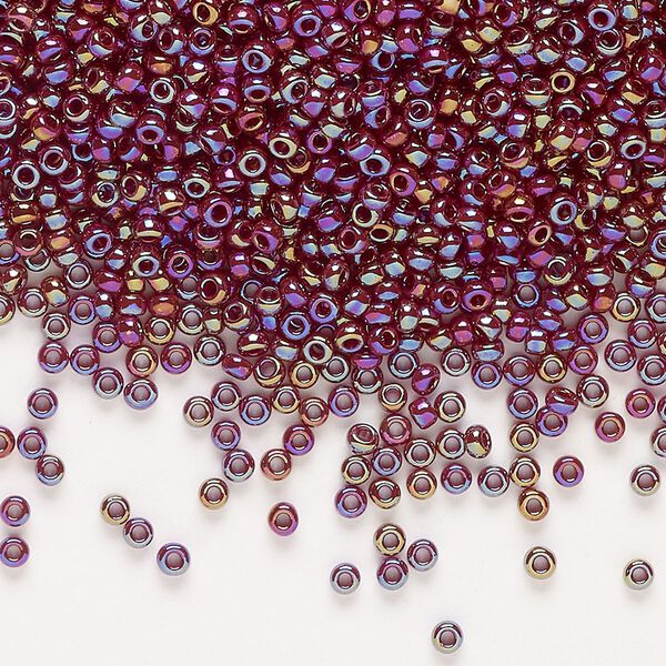 Seed bead, Miyuki, glass, pkg/25g, #11 rocaille, opaque rainbow currant (RR-3470). image number 0