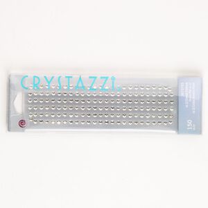 Flat back, crystal, pkg/150, crystal clear, 3.0-3.2mm stick-on round, SS12.