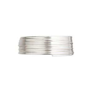 Wire, sterling silver, half-hard, half-round, 21 gauge. Sold per pkg of 5 feet.