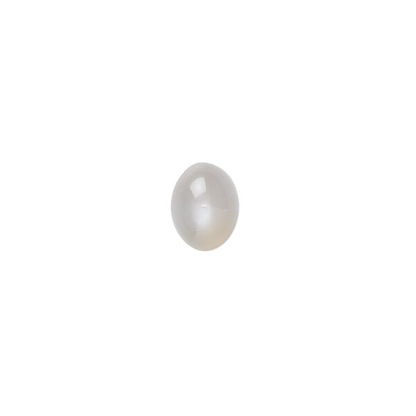 Silver moonstone 1pkg10, hand-cut calibrated oval cab natural 8x6mm image number 0