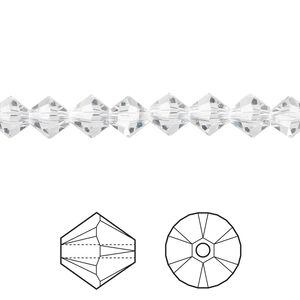 Bead 24pk crystal, Crystal Passions® 6mm bicone 5328