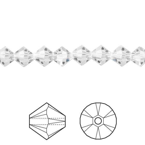 Bead 24pk crystal, Crystal Passions® 6mm bicone 5328 image number 0