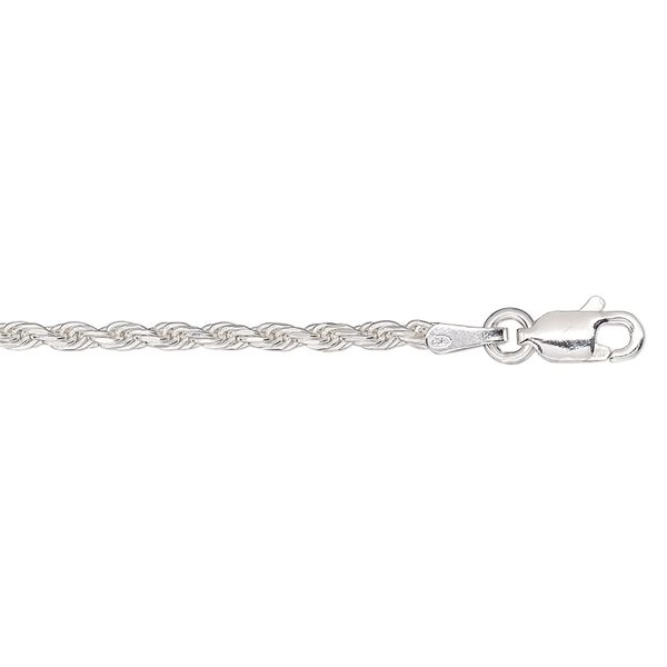 Chain, sterling silver, 1.8mm diamond-cut French rope, 20 inches. Sold individually. image number 0