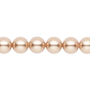Pearl 50pk rose gold, Crystal Passions® 8mm round 5810