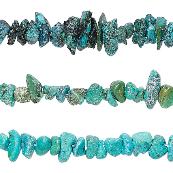 Turquoise 1pkg3, chip bead C grade, 15 inch mix mini to small image number 0