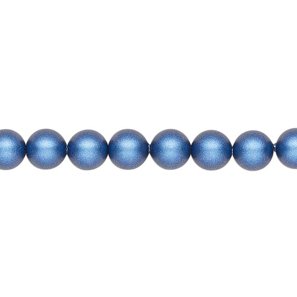 Pearl 500pk iridescent dark blue, Swarovski® 6mm round 5810 image number 0