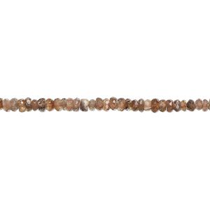 Andalusite 1pkg1, hand-cut faceted rondelle bead natural 13 inch 2x1mm-3x2mm