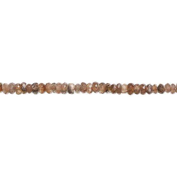 Andalusite 1pkg1, hand-cut faceted rondelle bead natural 13 inch 2x1mm-3x2mm image number 0