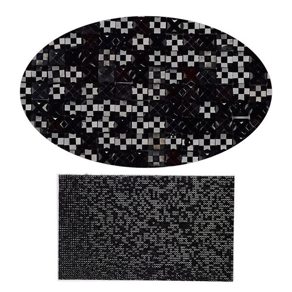 Adhesive sheet, My Style Deco Art™, peel-off, resin and glue, black, 8 x 4-3/4 inch rectangle, 1.8mm thick. Sold individually. image number 0