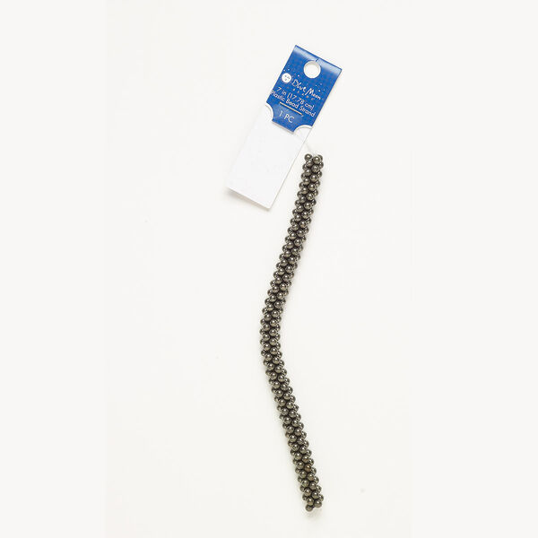 Bead, acrylic, gunmetal, 9x4mm triangle rondelle. Sold per 7-inch strand. image number 0