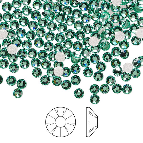Flat back 144pk Caribbean Sea foil back, Preciosa MAXIMA Czech crystal hotfix rhinestone 3-3.2mm chaton rose round SS12 image number 0