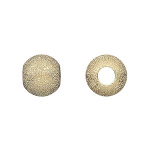 Bead, Dione®, gold-plated brass, 12mm stardust round. Sold per pkg of 10.