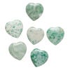 Ching hai "jade" 1pkg6, half-drilled puffed heart drop natural 14-16mm image number 0
