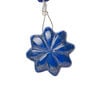 Lapis lazuli / rainbow moonstone 1pkg1, top-drilled hand-cut 1sided carved flower bead natural, 22mm image number 1