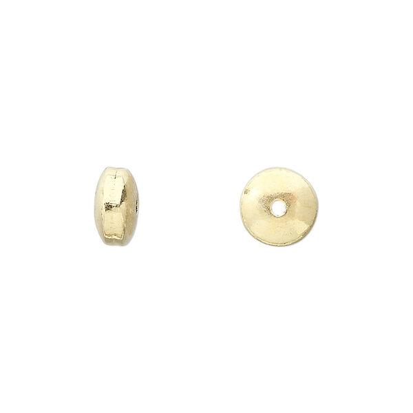Bead, "vermeil," 8mm smooth saucer. Sold per pkg of 8. image number 0