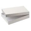 Box 1pkg4, paper and "cotton" filled, silver 5-1/4 x 3-3/4 x 7/8 inches rectangle image number 1