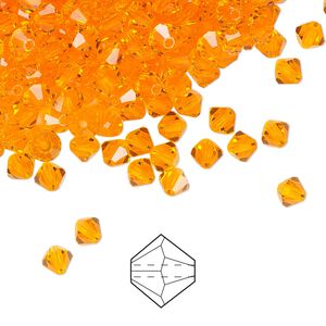 Bead 720pk sun, Preciosa Czech crystal 4mm bicone