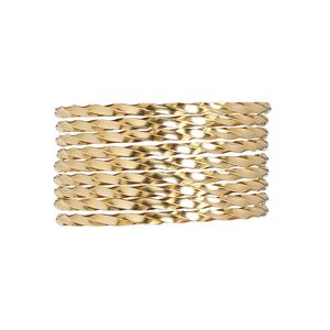 Wire, 12Kt gold-filled, dead-soft, twisted square, 16 gauge. Sold per pkg of 5 feet.