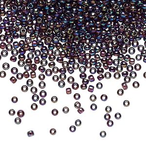 Seed bead, TOHO BEADS®, glass, pkg/7.5g, #11 round, translucent rainbow amethyst (TR-11-166C).