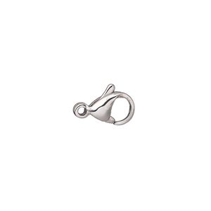 Clasp lobster claw 1pkg2, 10x6mm, stainless steel 1-strand