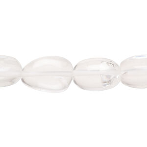 Quartz crystal 1pkg1, nugget bead natural, 15 inch small