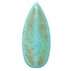 "Magnesite" / resin 1pkg1, teardrop focal teal / brown 52x23mm image number 0