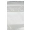 Bag, Tite-Lip™, plastic, clear and white, 2x3-inch top zip with block. Sold per pkg of 1,000. image number 1