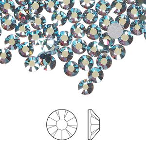 Flat back 1pkg1440, lilac ash AB foil back Preciosa Viva 12® Czech crystal rhinestone 4.6-4.8mm chaton rose round SS20