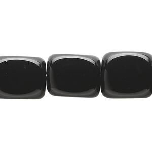 Black onyx 1pkg1, rounded cube bead 15.5-16 inch 15x12mm