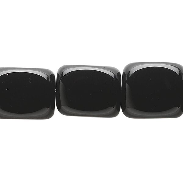 Black onyx 1pkg1, rounded cube bead 15.5-16 inch 15x12mm image number 0