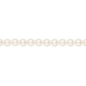 Pearl 500pk cream, Crystal Passions® 4mm round 5810
