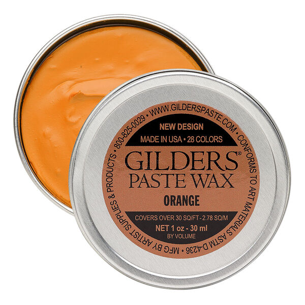 Wax paste, Gilders Paste®, pkg/1-ounce tin, orange. image number 0